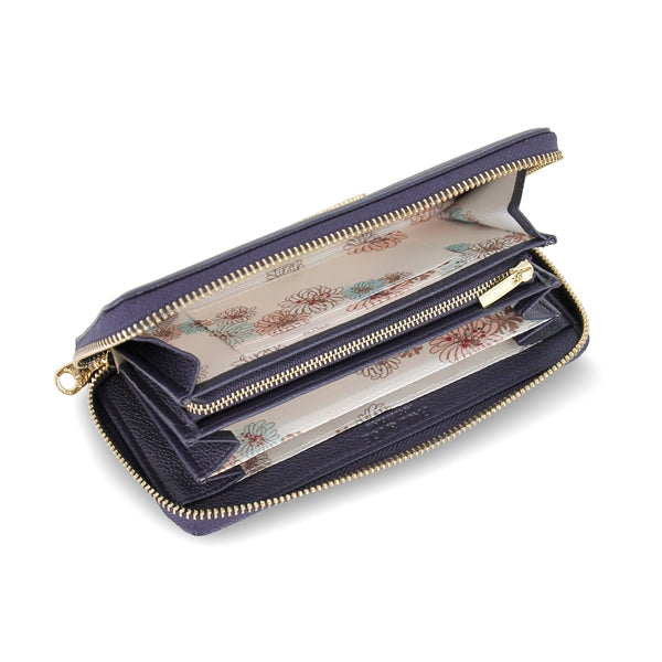 クリザンテーム・メタル ラウンド束入れ ネイビー