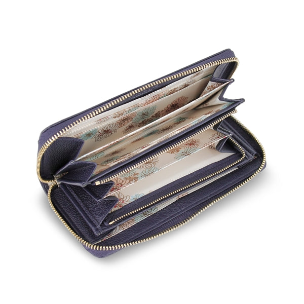 クリザンテーム・メタル ラウンド束入れ ネイビー