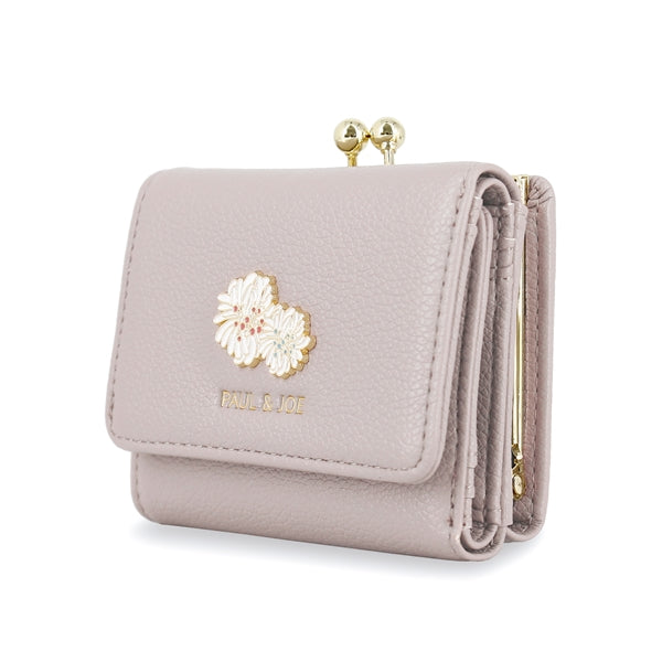 クリザンテーム・メタル 口金ミニ財布 グレー