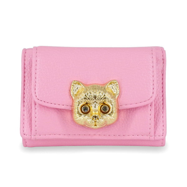 3D CAT FACE ミニ財布 (ピンク)