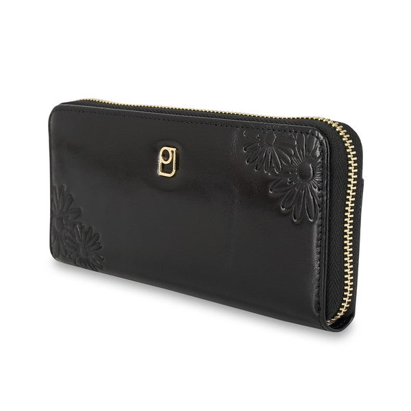 デイジー エンボス ラウンド束入れ (ブラック)