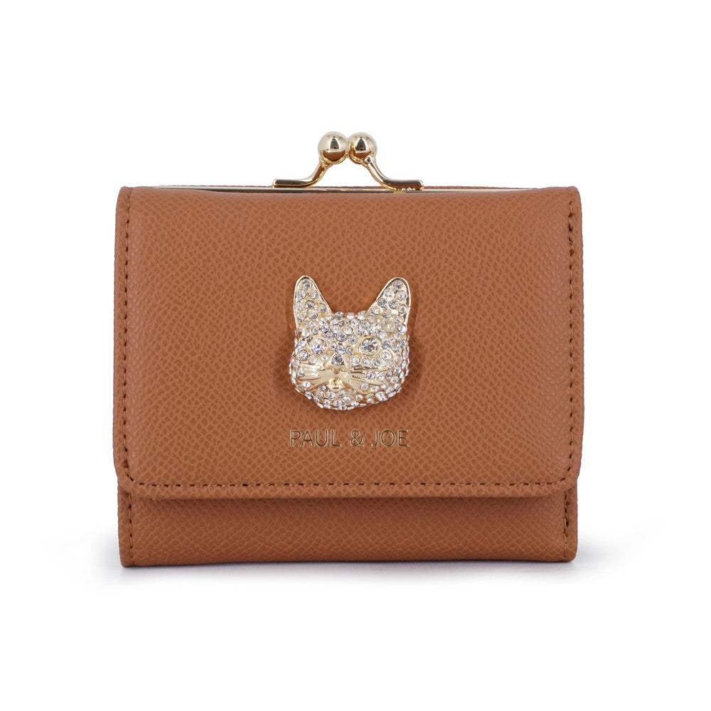 CAT BIJOU 口金ミニ財布(キャメル)