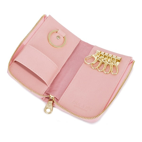 ヌネット合皮総柄 キーケース ピンク