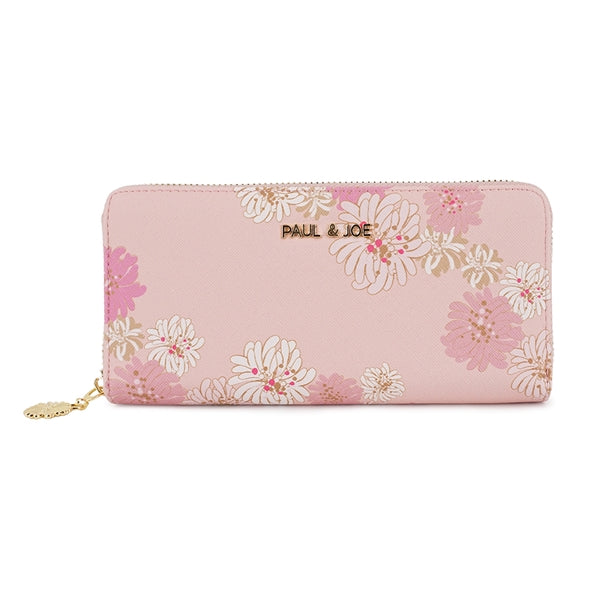 クリザンテーム・ラメプリント ラウンド束入れ ピンク