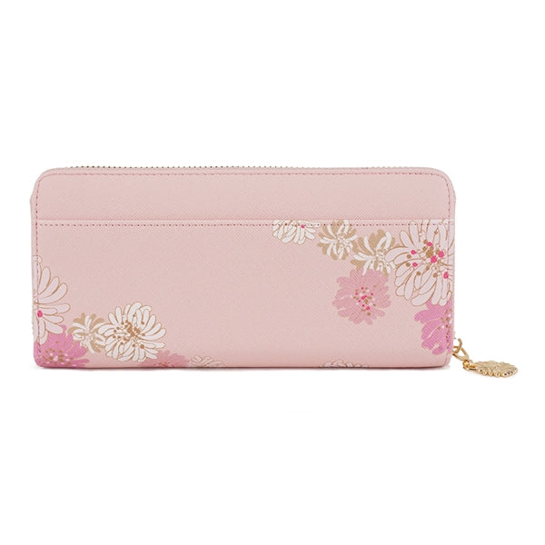 クリザンテーム・ラメプリント ラウンド束入れ ピンク