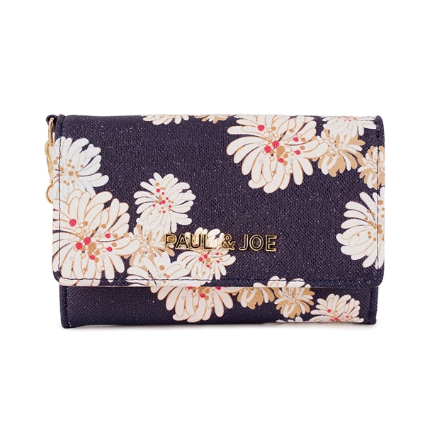 クリザンテーム・ラメプリント 名刺入れ ネイビー