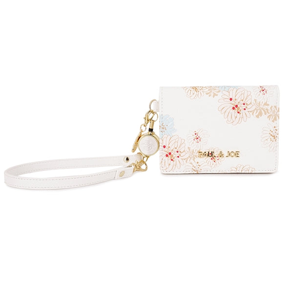 クリザンテーム・ラメプリント 2面パスケース アイボリー