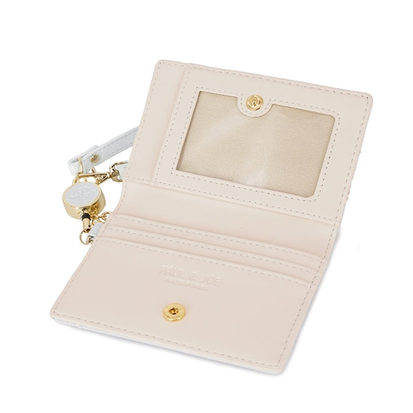 クリザンテーム・ラメプリント 2面パスケース ミント