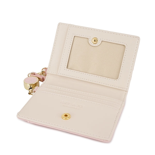 クリザンテーム・ラメプリント 2面パスケース ピンク