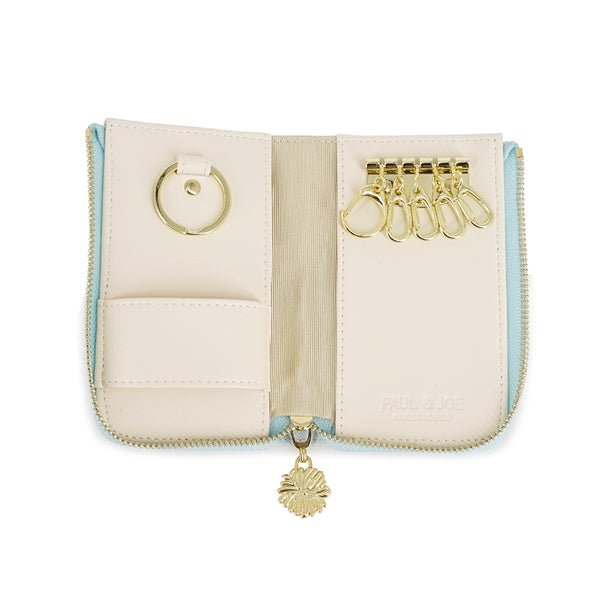 クリザンテーム・ラメプリント キーケース ミント