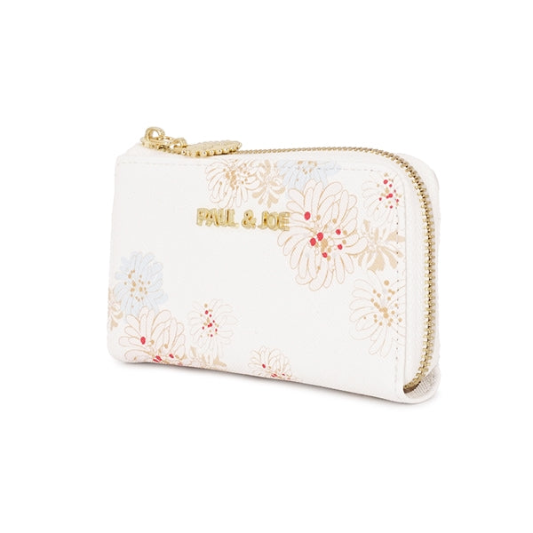 クリザンテーム・ラメプリント キーケース アイボリー