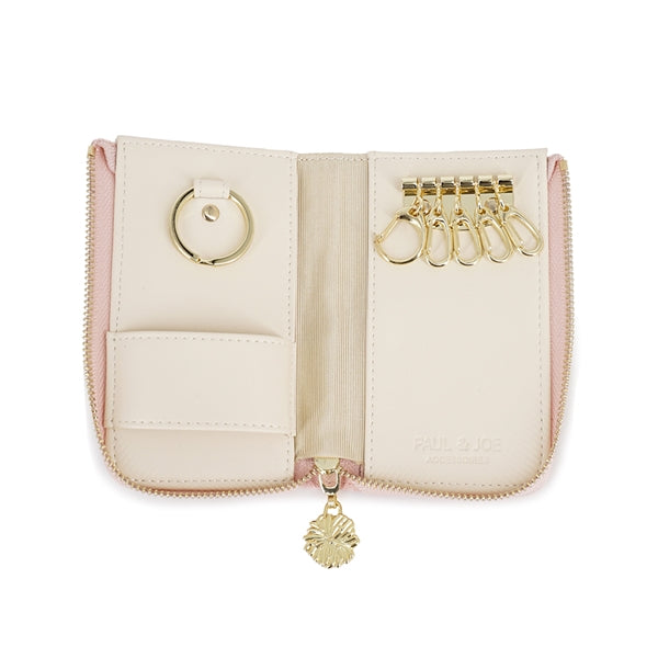 クリザンテーム・ラメプリント キーケース ピンク