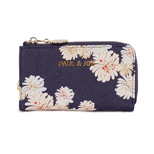 クリザンテーム・ラメプリント キーケース ネイビー