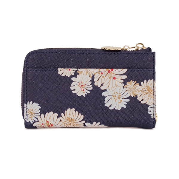 クリザンテーム・ラメプリント キーケース ネイビー