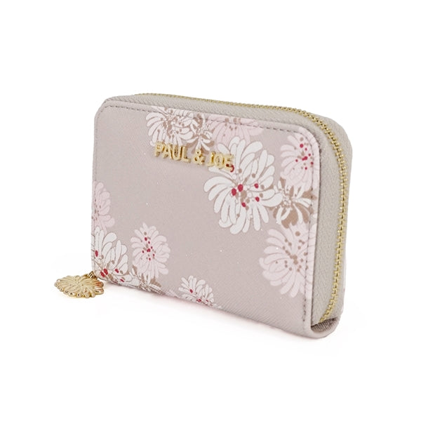 クリザンテーム・ラメプリント コインケース ベージュ