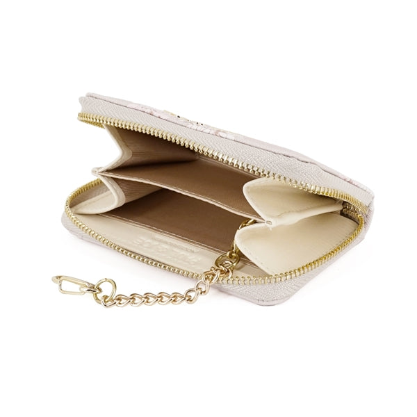 クリザンテーム・ラメプリント コインケース ベージュ