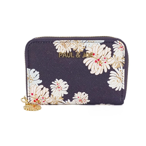 クリザンテーム・ラメプリント コインケース ネイビー