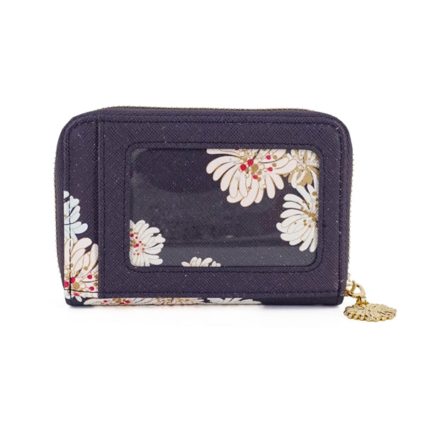 クリザンテーム・ラメプリント コインケース ネイビー