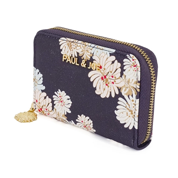 クリザンテーム・ラメプリント コインケース ネイビー