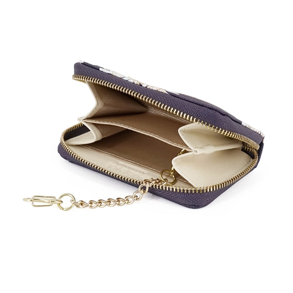 クリザンテーム・ラメプリント コインケース ネイビー