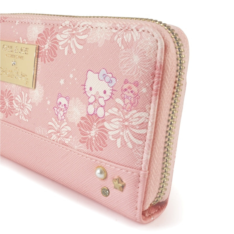 PAUL & JOE ACCESSOIRES×HELLO KITTY コラボ ラウンド束入れ ピンク