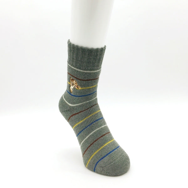 【メンズ】ヌネット刺繍 ルームソックス