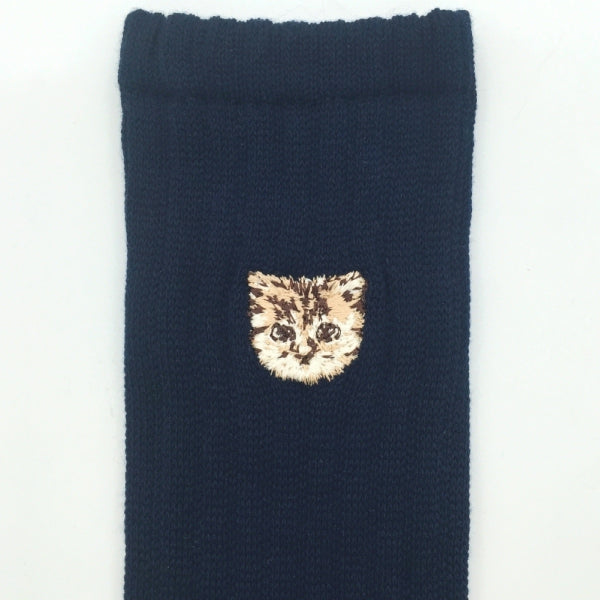 【メンズ】無地ヌネット刺繍柄(ネイビー)