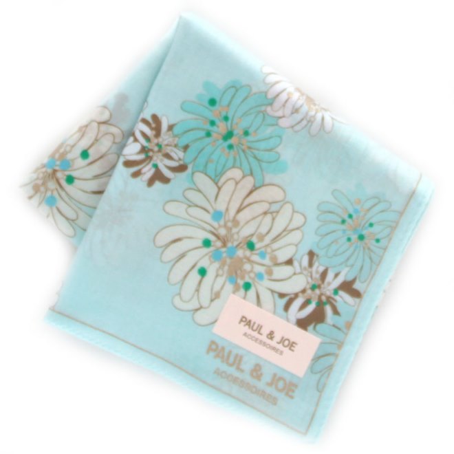 プリントハンカチ(クリザンテームブルー)