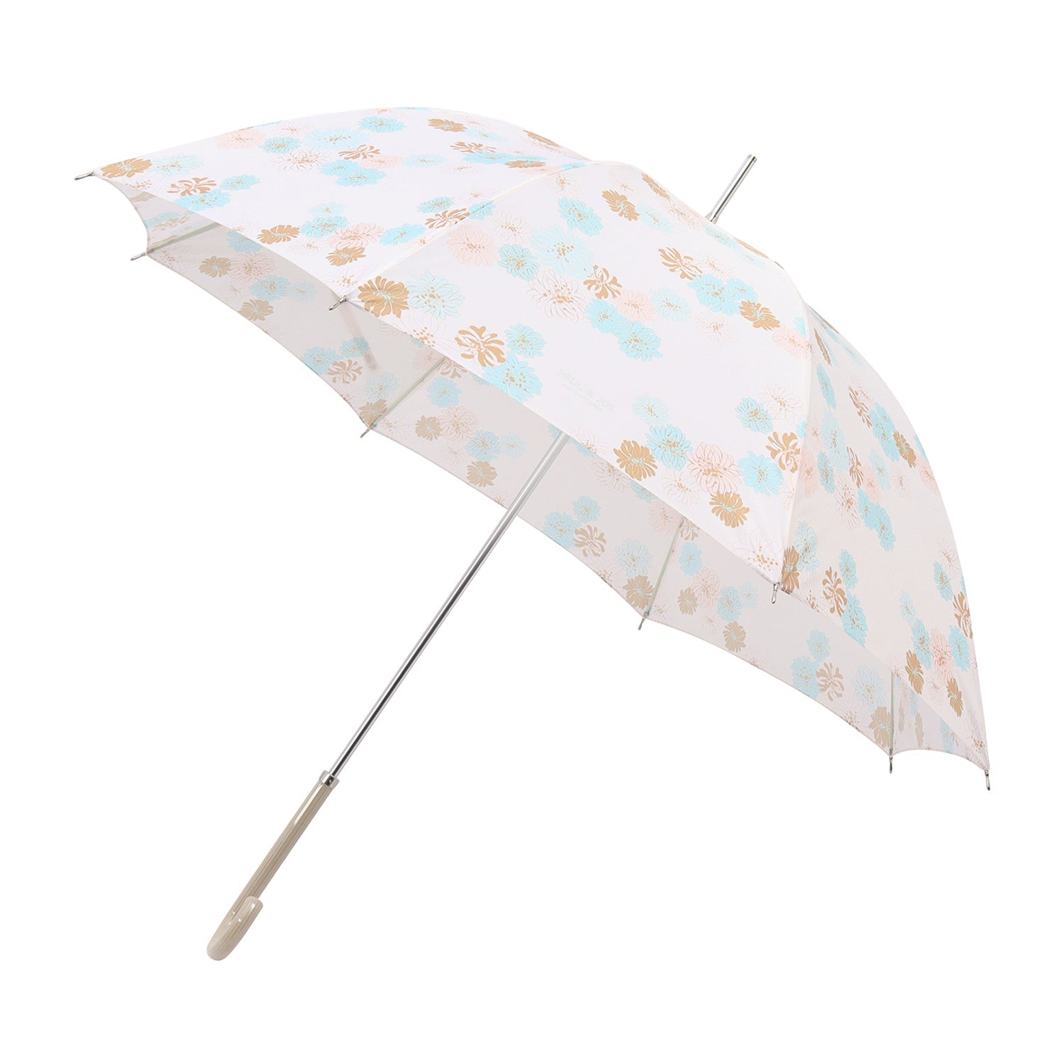 長傘 総柄クリザンテーム ホワイト