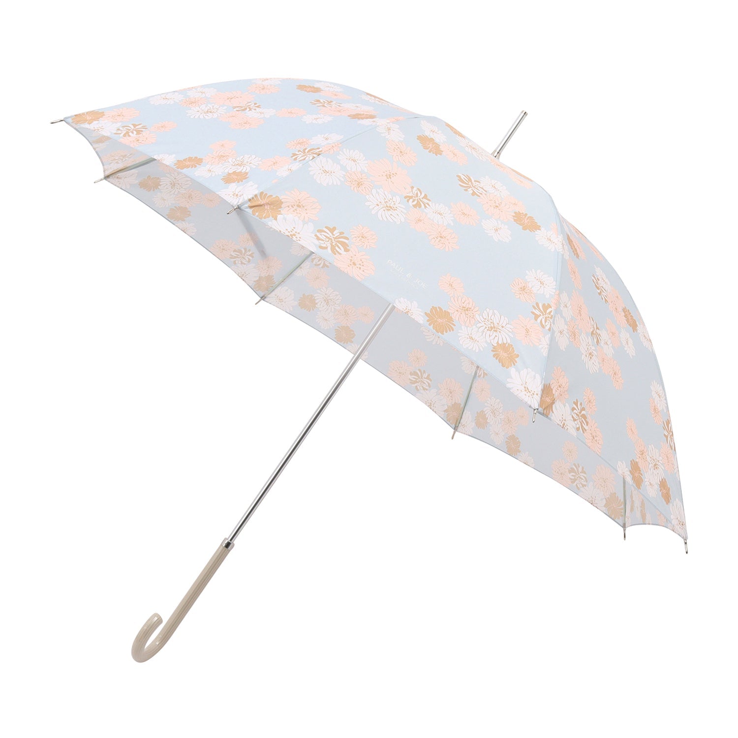 長傘 総柄クリザンテーム ライトグレー