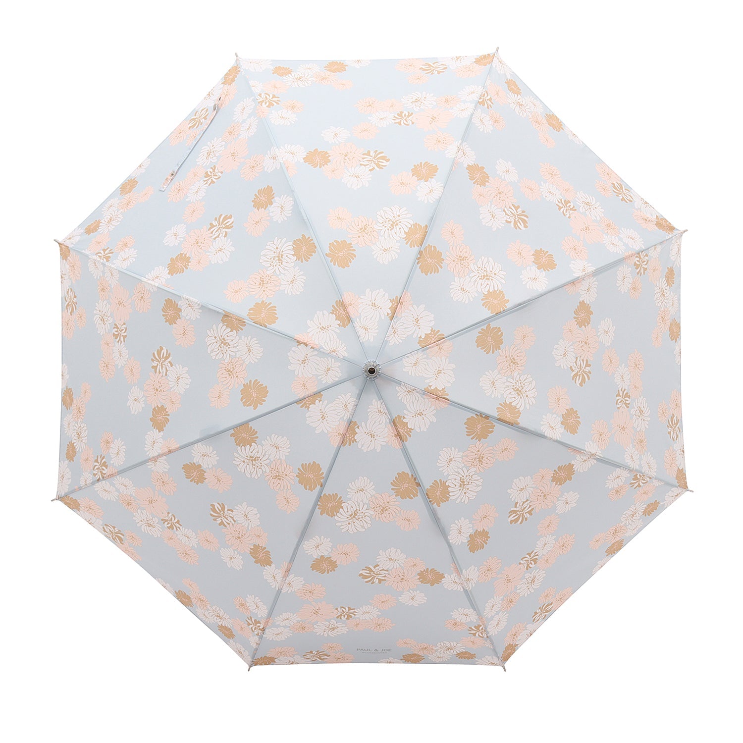 長傘 総柄クリザンテーム ライトグレー