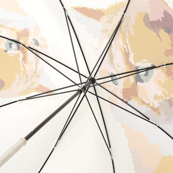 長傘 一枚張 ヌネット ベージュ