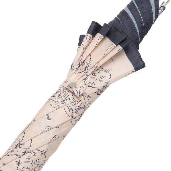 長傘 ドローイングヌネット&ジプシー ベージュ