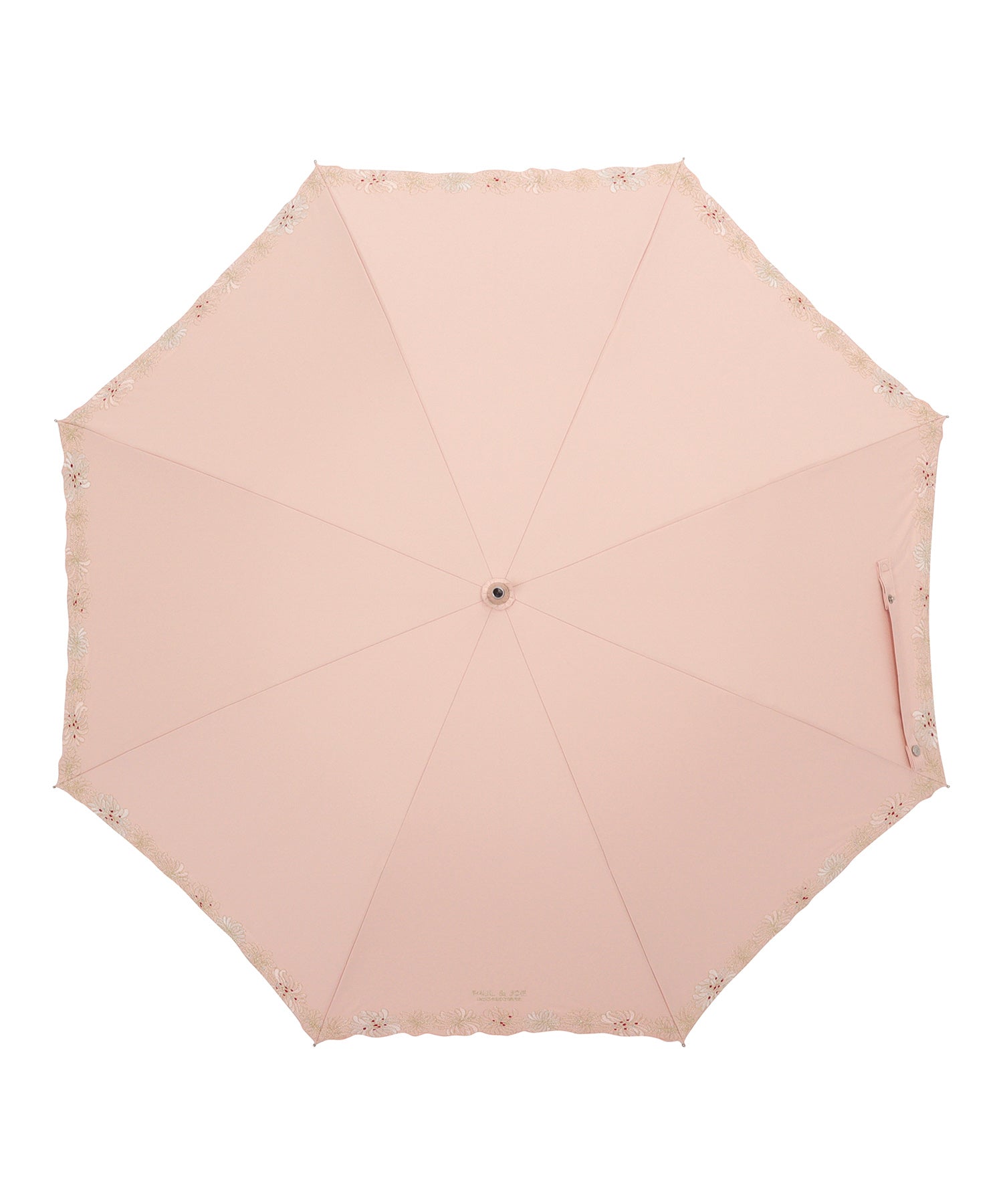 日傘(晴雨兼用) 長傘 クリザンテーム刺繍 ピーチ