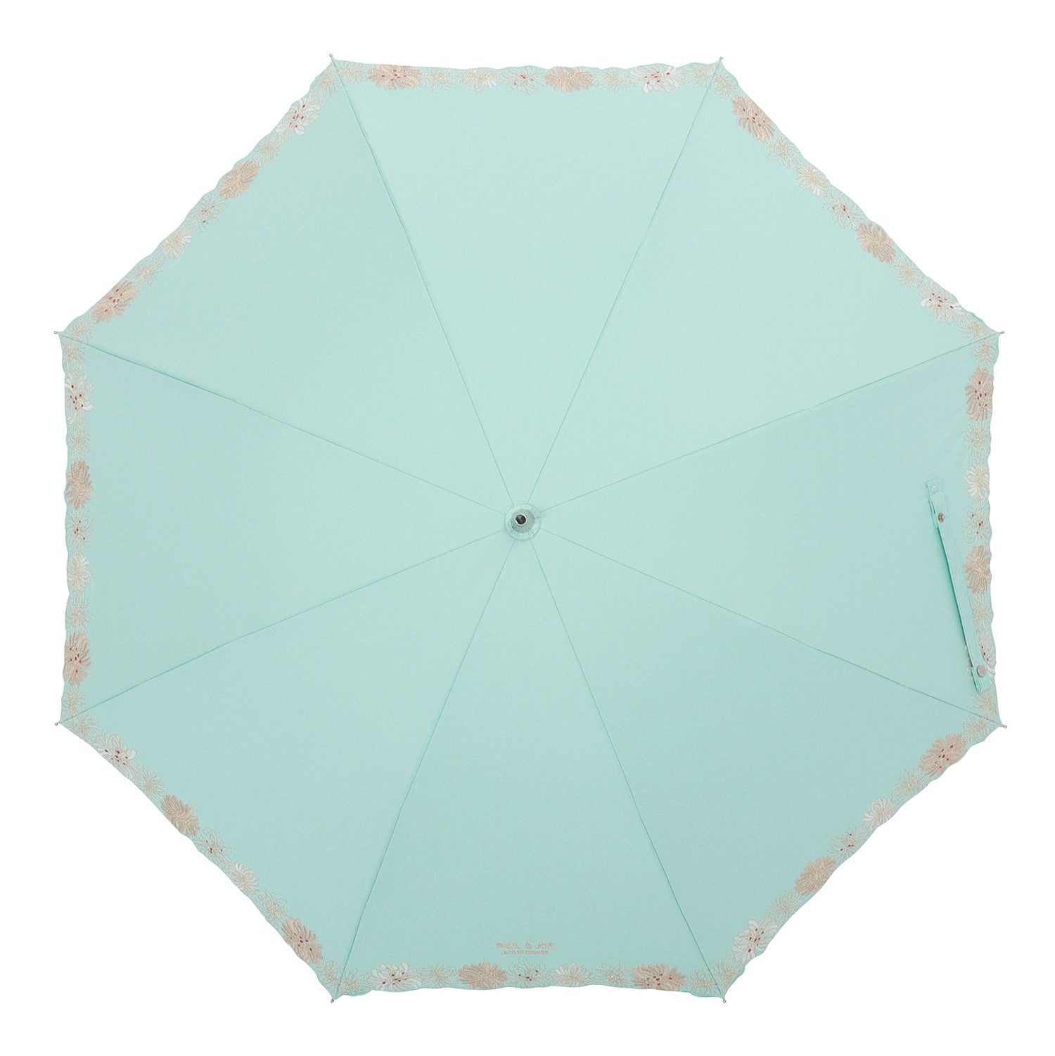 日傘(晴雨兼用) 長傘 クリザンテーム刺繍 ライトグリーン