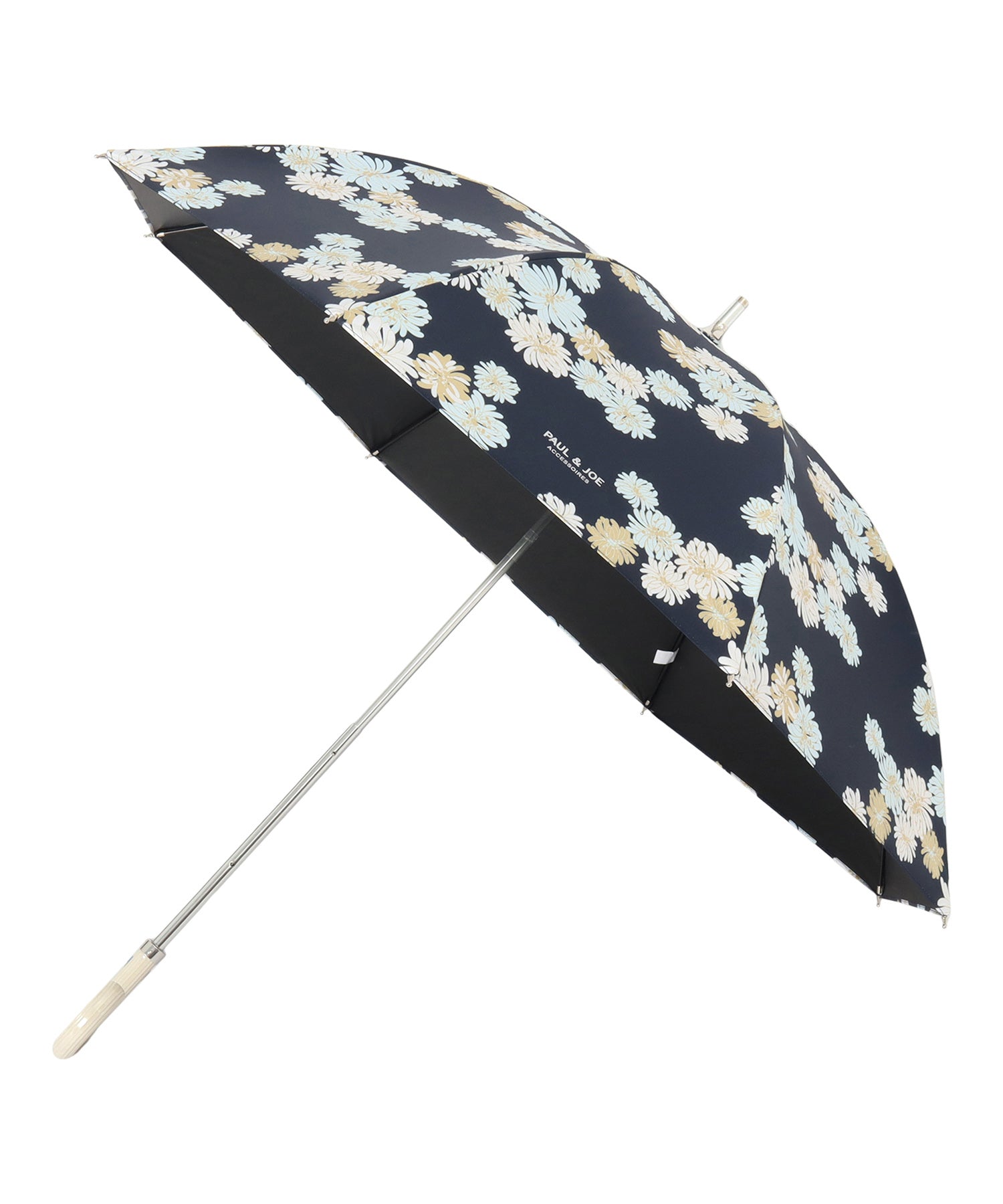 日傘（晴雨兼用） 長傘 クリザンテーム ネイビーブルー – ポール 