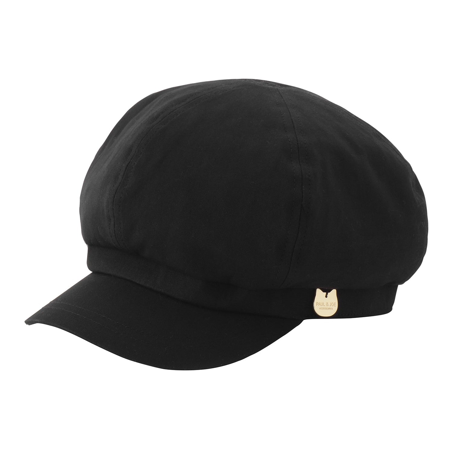 ロゴプレート 無地キャスケット ブラック