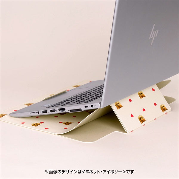 ノートPCスタンド付スリーブケース <クリザンテーム・ペールピンク>