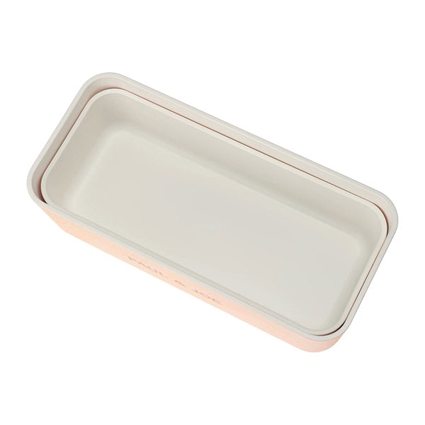 ランチボックス・長方形・2段 <ヌードピンク>