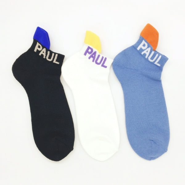【メンズ】べロ付き無地PAUL & JOEロゴ柄(ブラック)