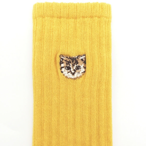 【メンズ】無地ヌネット刺繍柄(イエロー)