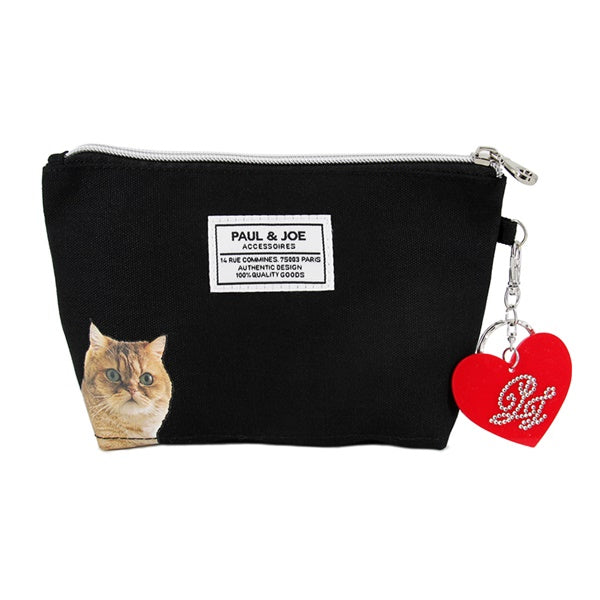 キャンバス・フォトプリント ポーチ ブラック