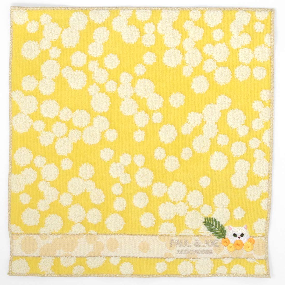 【ミモザ】タオルハンカチ（イエロー）