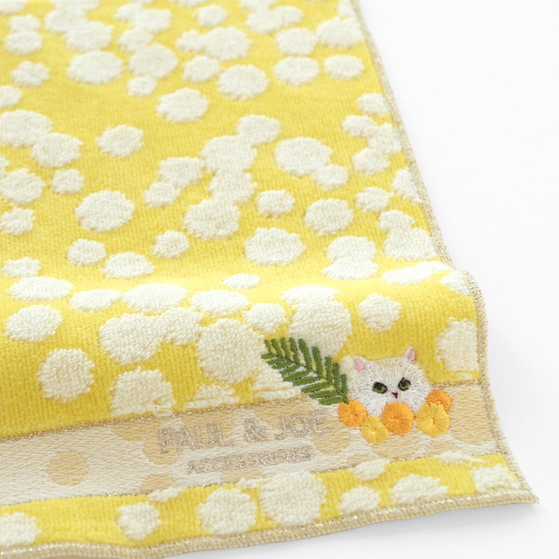 【ミモザ】タオルハンカチ（イエロー）