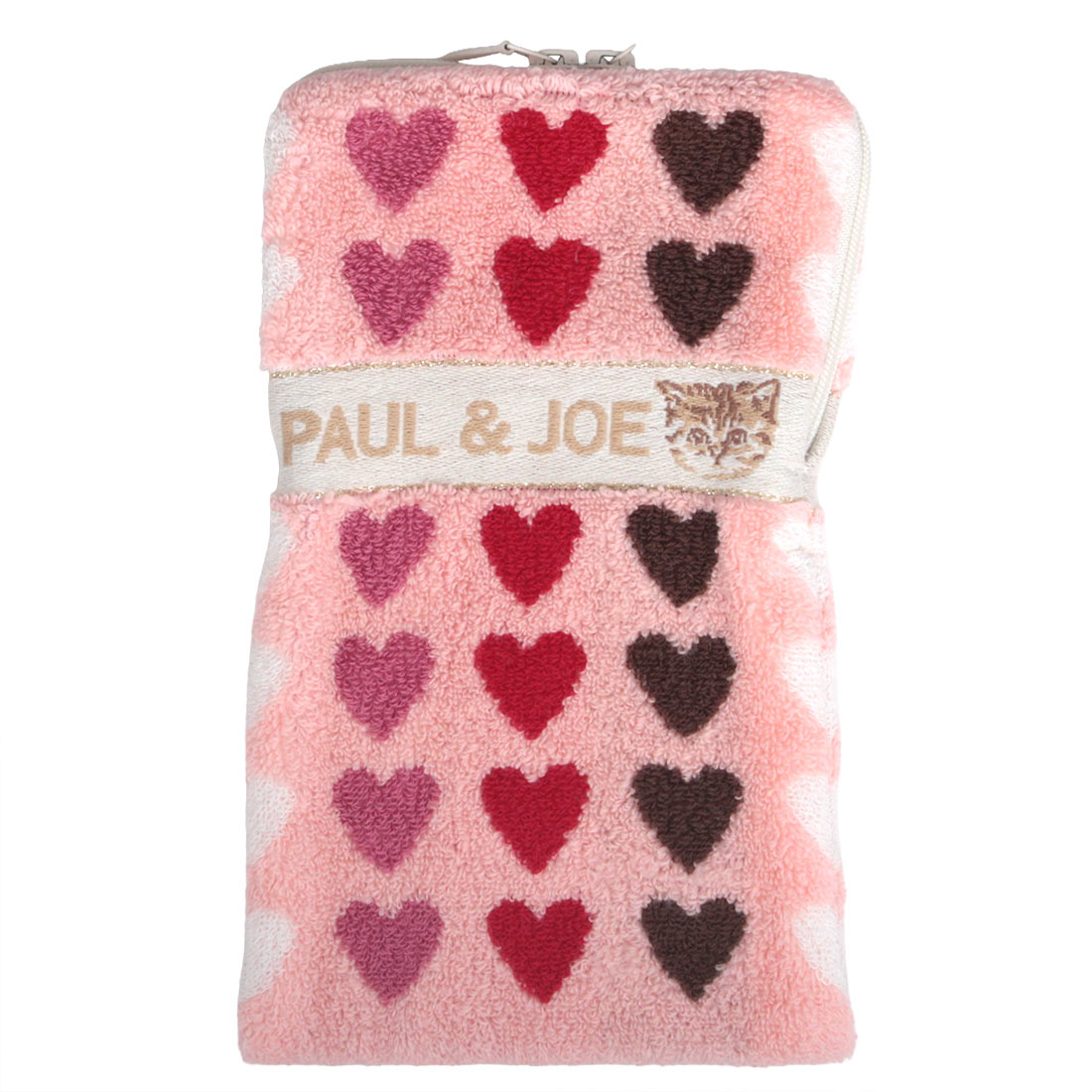 ファスナー付きタオル（ピンク）