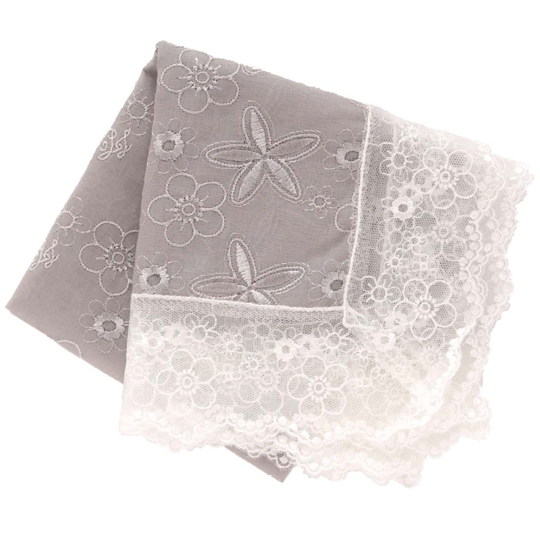 レースハンカチ（グレー）