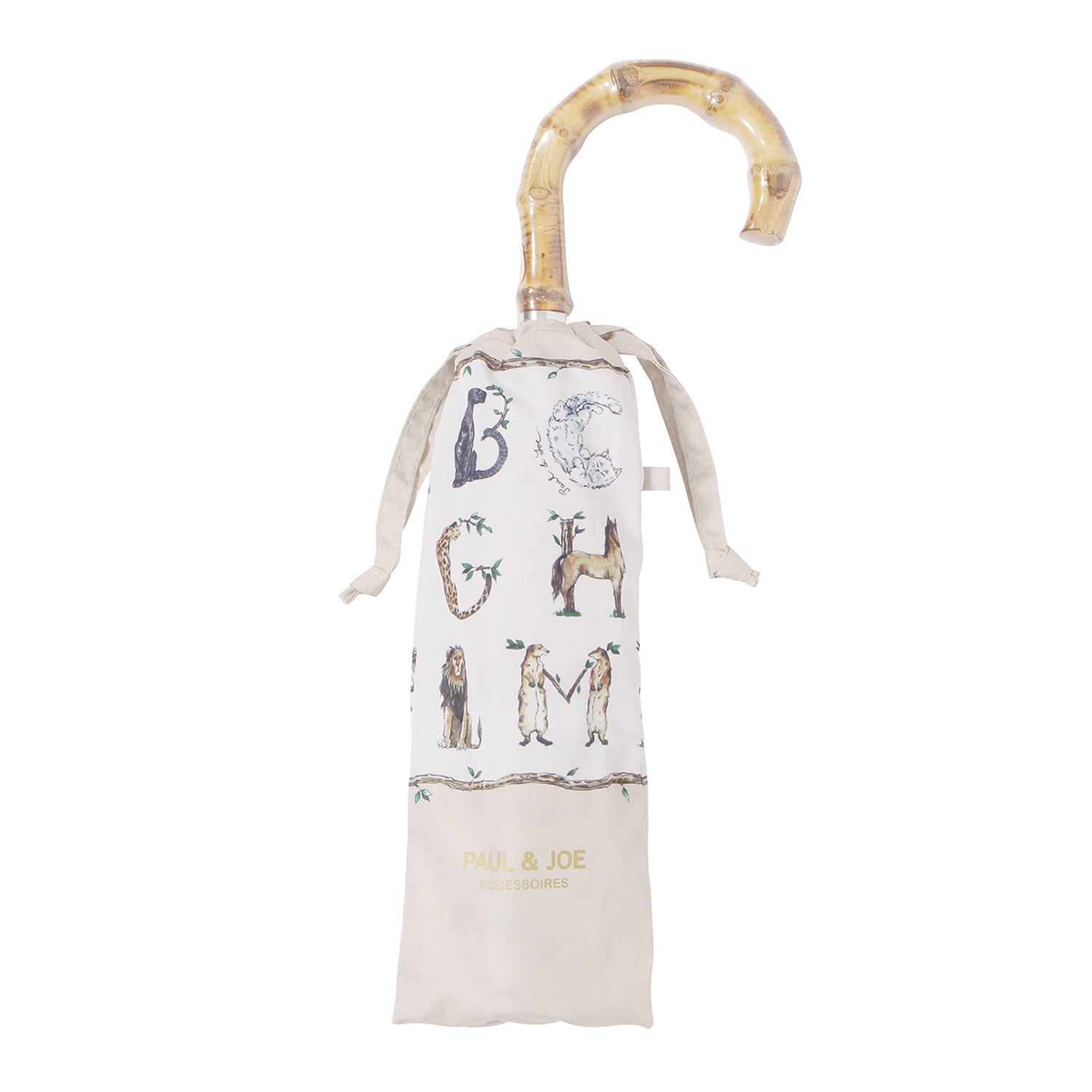 折りたたみ傘　ABC　Garden　ベージュ