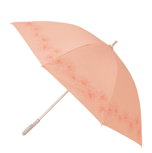 日傘（晴雨兼用）　長傘クリザンテーム　コスメカラー　ピーチ