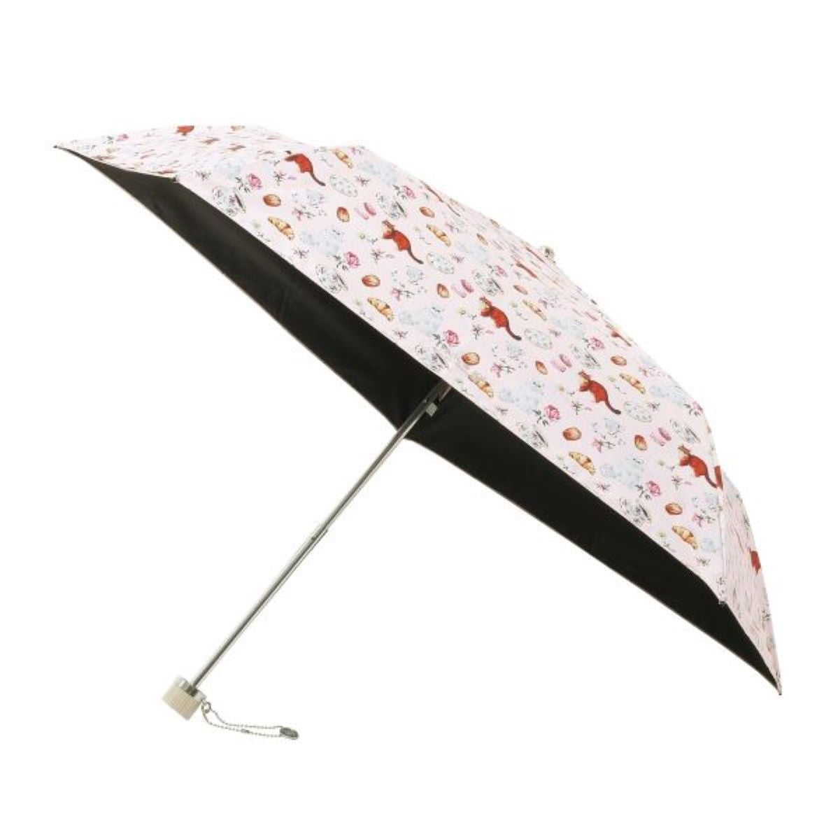 日傘（晴雨兼用）　折りたたみ傘　ティーパーティー　ピンク