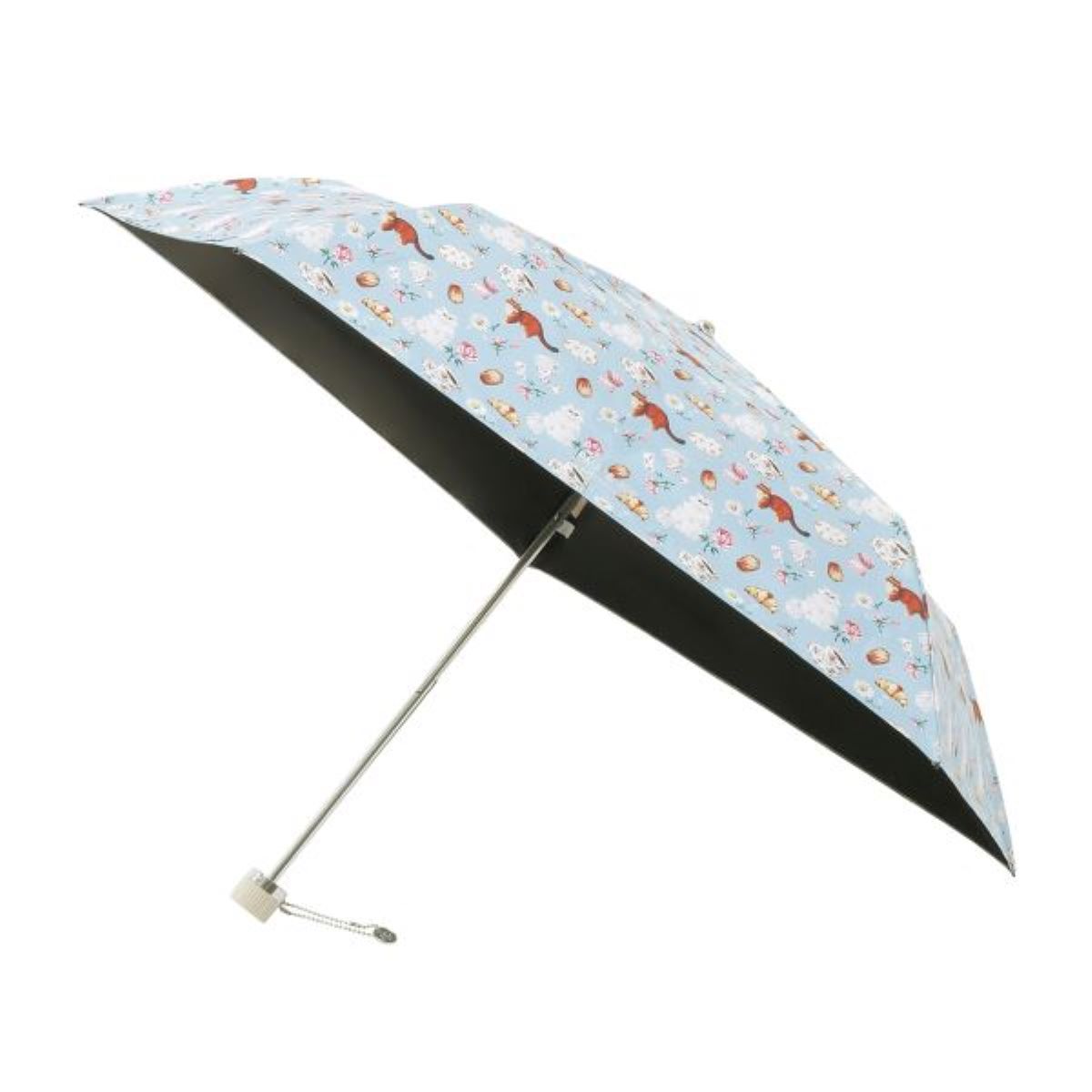 日傘（晴雨兼用）　折りたたみ傘　ティーパーティー　ブルー